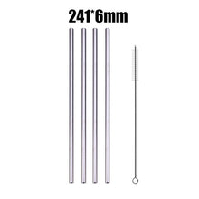 Load image into Gallery viewer, 4/8Pcs Reusable High Quality Stainless Steel Metal Drinking Straw with Cleaner Brush Wholesale