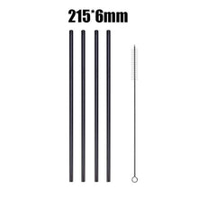 Load image into Gallery viewer, 4/8Pcs Reusable High Quality Stainless Steel Metal Drinking Straw with Cleaner Brush Wholesale