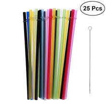 Load image into Gallery viewer, 25pcs Mixed Color Party Pack Plastic Thick Drinking Straws Party