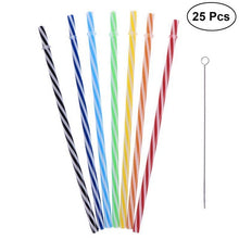 Load image into Gallery viewer, 25pcs Mixed Color Party Pack Plastic Thick Drinking Straws Party